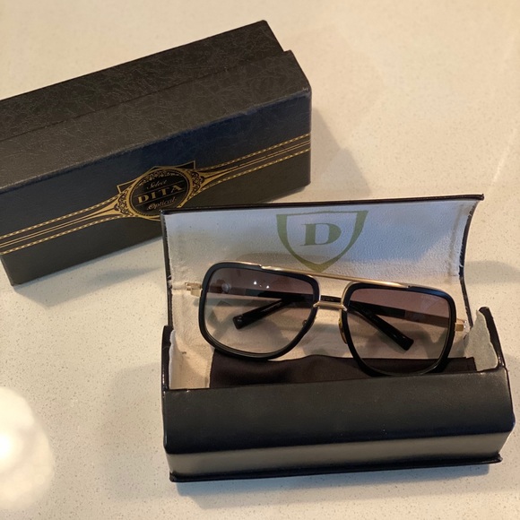 DITA Mach-One Sunglasses - Matte Black 12k Gold